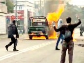 Estalla trifulca entre policías y estudiantes