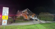 Vehicle strikes house in Knox County on Monday leaving serious damage