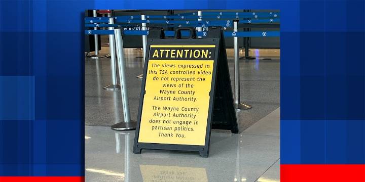 Detroit Airport installs signage addressing ‘partisan’ TSA video