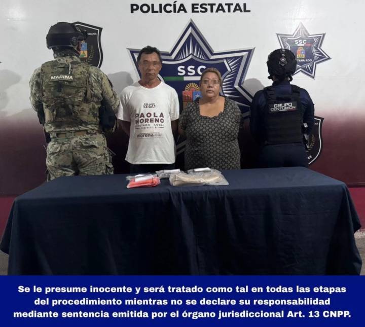 Detenida pareja por presunto narcomenudeo