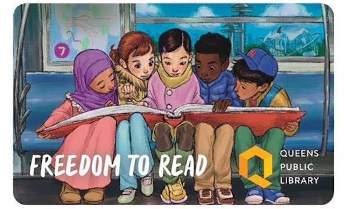 Tarjeta de Biblioteca de Queens por Semana de Libros Prohibidos