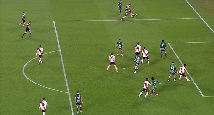 Gol anulado a Borja hoy, River Plate vs. Sarmiento por Liga Argentina 