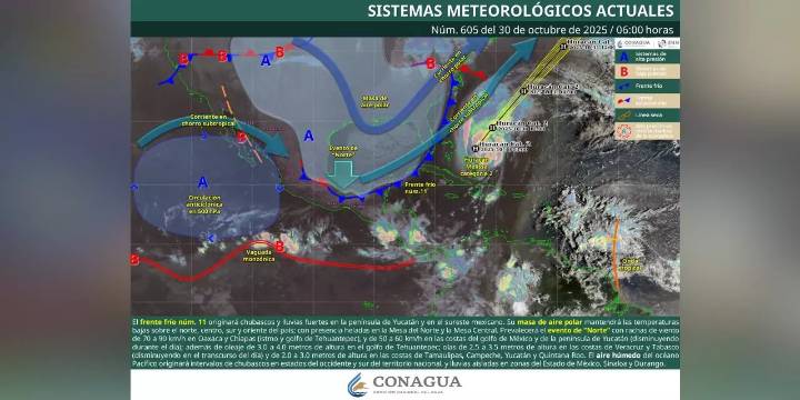 Frente frío número 11 sacude a Oaxaca: lluvias, vientos de hasta 100 km/h y riesgo de heladas