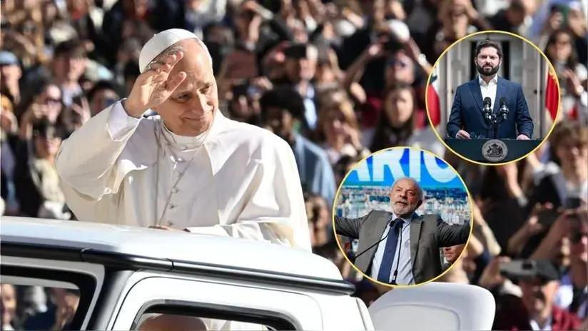 El papa León XIV recibirá el lunes en el Vaticano a Lula da Silva y Gabriel Boric