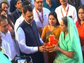 CM Fadnavis attends Chhath Puja at Juhu Beach