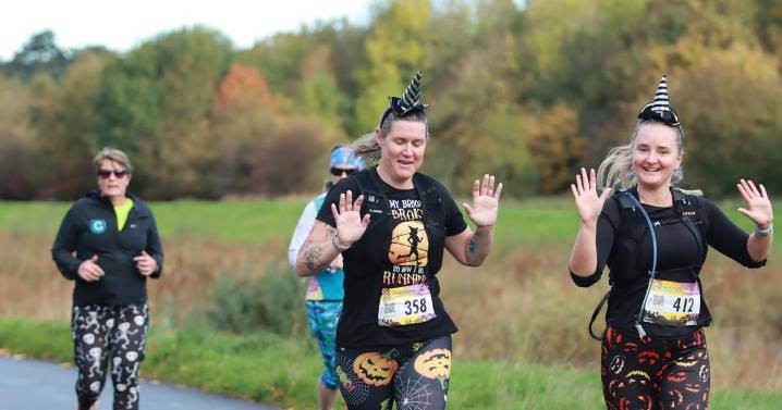Zombies and witches hit Exeter Quay for Halloween race