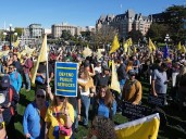 NDP introduce bills targeting sexualized violence as BCGEU rallies at legislature