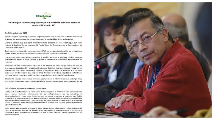 Teleantioquia hace preocupante denuncia: gobierno Petro no le ha girado la totalidad de los recursos para operar en el 2025