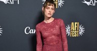 Kristen Stewart Stuns in a Fall-Coded Sheer Lace Dress