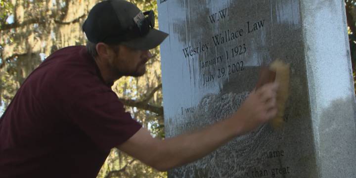 Savannah Technical College students restore civil rights leader’s gravesite