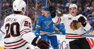 Blackhawks beat the Blues while playing without Foligno