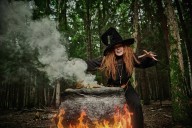 Scholars trace witch symbols from broomsticks and black cats back to centuries of misogynistic roots