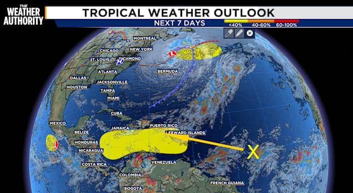 Caribbean Storm Chances Rise to 30% Over 7 Days