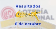 Resultados del Chispazo de hoy 6 de octubre del 2025. Ve los números ganadores