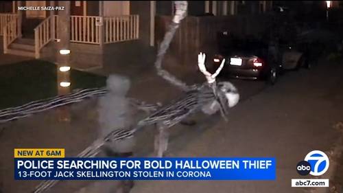 Halloween thief steals 13-foot Jack Skellington decoration from Corona home