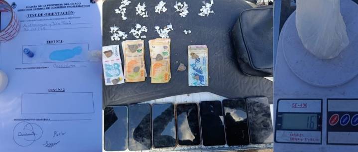 Atraparon a una mujer con casi 200 “bochitas” de cocaína y siete celulares