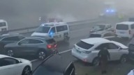 Fotos y videos: más de 50 vehículos protagonizaron un choque múltiple en Finlandia