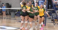 Great Falls CMR takes down Great Falls in 4 sets in crosstown volleyball match