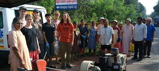 Mangaluru: Elderly residents, German volunteers join hands for street cleaning drive at Kinya