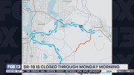 SR-18 closed through Monday morning