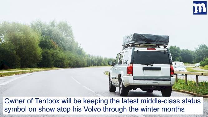 Tentbox staying on car throughout winter, owner confirms