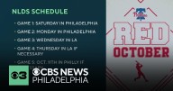 Here's the NLDS matchup schedule for Phillies vs Dodgers