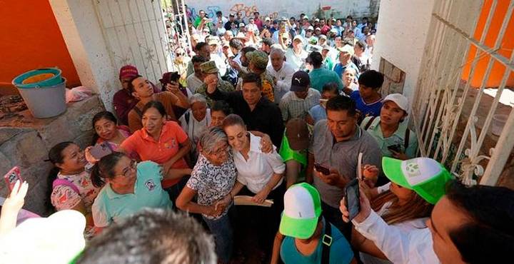 Sheinbaum visita zonas afectadas por lluvias en su tercer día de recorrido