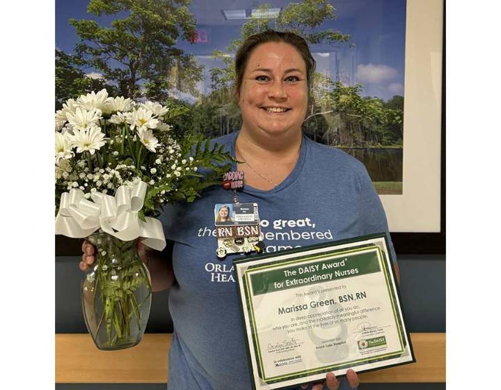Orlando Health South Lake Hospital Honors Nurse Marissa Green with DAISY Award