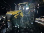 PHOTOS: Early morning crash between farm tractor and semi