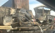 Choque fatal: camión aplastó un auto y hay cinco muertos