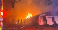 Fire damages abandoned apartment building in Columbia