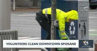 Graffiti covered and sidewalks cleared during Fall Clean Week in downtown Spokane