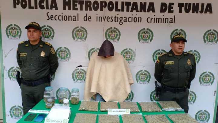 Operativos de la Policía en Boyacá dejan dos personas capturadas por delitos de tráfico de estupefacientes y hurto