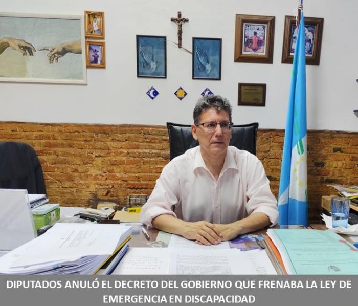 DIPUTADOS ANULÓ EL DECRETO DEL GOBIERNO QUE FRENABA LA LEY DE EMERGENCIA EN DISCAPACIDAD
