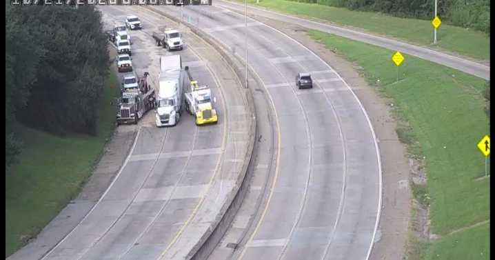I-110 south closed at North 22nd due to jackknifed semi