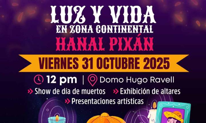 Gobierno de Isla Mujeres invita a celebrar el Festival Luz y Vida “Entre Vivos y Muertos” en Zona Continental