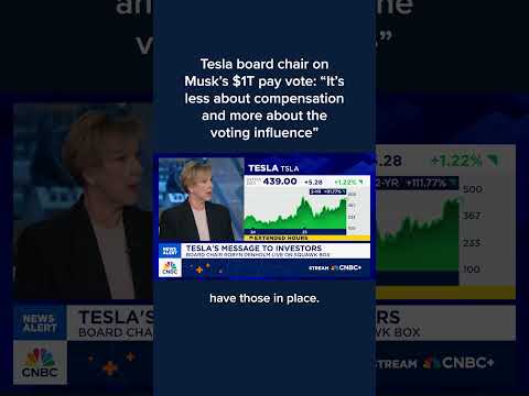 Tesla board chair: Elon Musk pay package less about compensation and more about voting influence