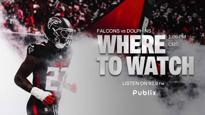 Where to watch Atlanta Falcons vs. Miami Dolphins