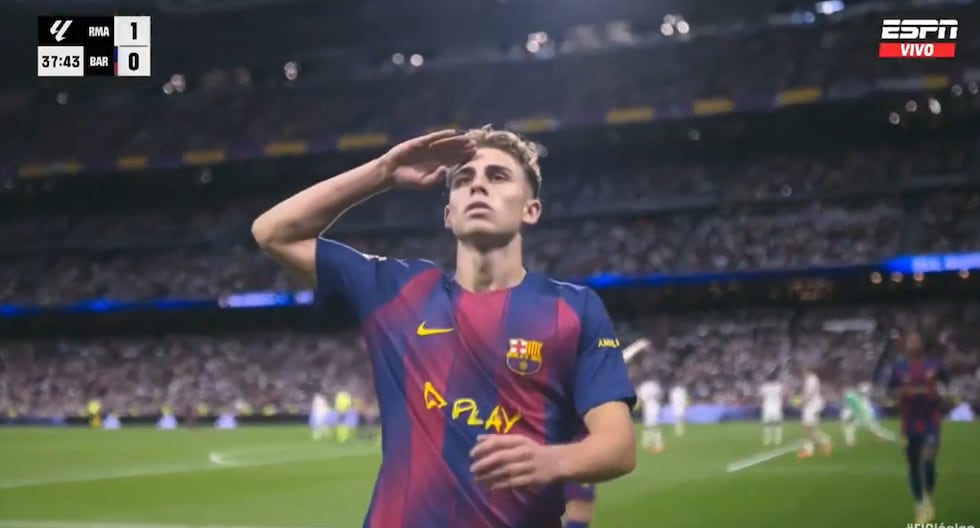 Gol de Fermín López hoy con Barcelona vs Real Madrid: ver gol por El Clásico de LaLiga