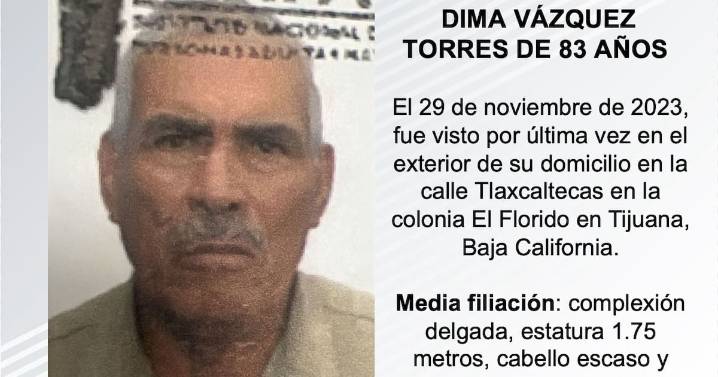 Se busca a Dima Vázquez Torres de 83 años de edad.
