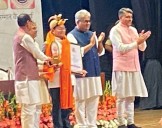 Katung Wahge honoured with Sant Eshwer Samman for promoting indigenous education