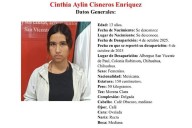 Buscan a Cinthia Cisneros, de 13 años, desaparecida en Chihuahua
