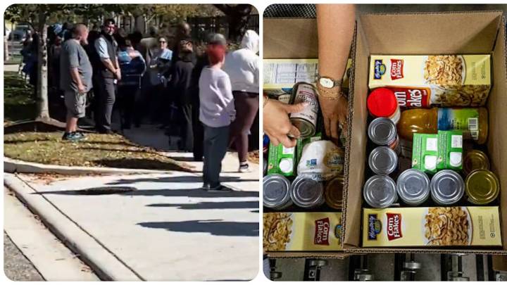 Cientos de personas hacen fila de 2 horas en EE. UU. para conseguir comida: empleados federales están en vilo por el cierre de gobierno