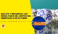 Baloto y Revancha: los resultados del sorteo del miércoles 8 de octubre de 2025