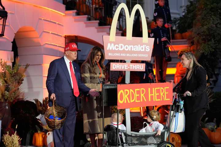 PHOTOS: White House Halloween sees McDonald's drive
