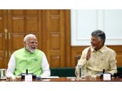 PM Modi congratulates Naidu on completing 15 yrs as Andhra CM