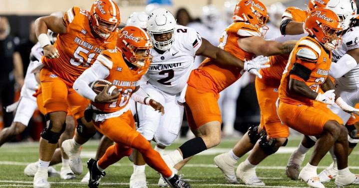 Oklahoma State continues freefall in homecoming night loss to No. 24 Cincinnati