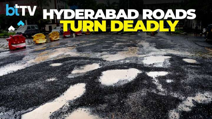 Hyderabad’s Waterlogged Roads Turn Risky | Potholes Cripple Traffic, Residents Demand Fix