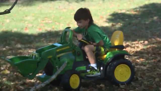 Community surprises Monroe boy after his toy tractor was stolen