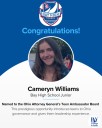 Bay High’s Cameryn Williams is honored to be a member of the Ohio Attorney General’s ‘Teen Ambassador Board’